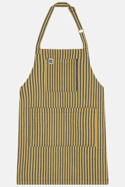 Lucy & Yak Ada - Cotton Apron in Blue & Yellow Stripes Clearance
