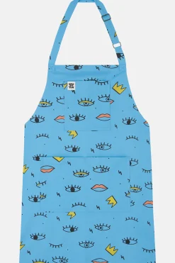 Lucy & Yak Ada - Cotton Apron in Oko Eyes Print Hot