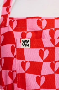 Lucy & Yak Ada - Cotton Apron in Pink Amore Print Online