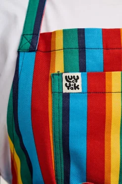 Lucy & Yak Ada - Cotton Apron in Rainbow Print Clearance