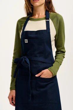 Lucy & Yak Ada - Heavyweight Cotton Apron in Navy Online
