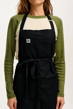 Lucy & Yak Ada - Midweight Cotton Apron in Classic Black Online