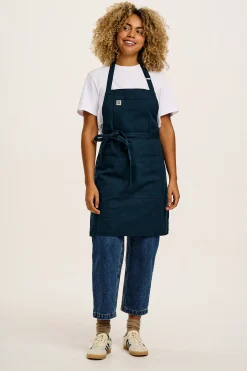 Lucy & Yak Ada - Midweight Cotton Apron in Navy New