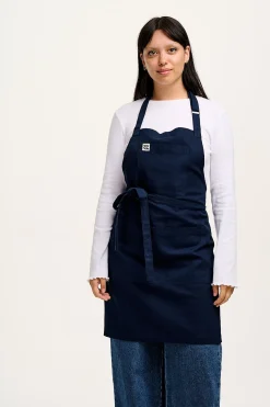 Lucy & Yak Ada - Midweight Cotton Apron in Navy New