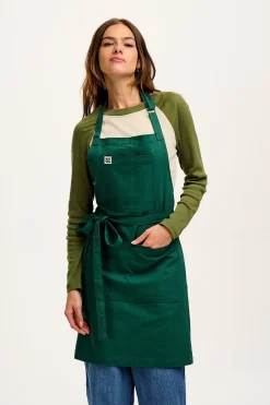 Lucy & Yak Ada - Midweight Cotton Apron in Posy Green Online