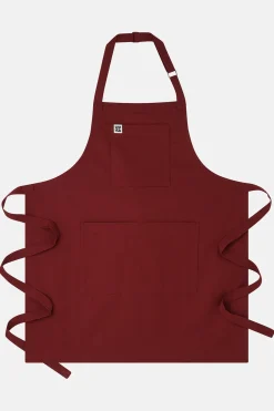 Lucy & Yak Ada - Midweight Cotton Apron in Maroon Online