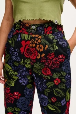 Lucy & Yak Addison - Tapered Twill Trousers in Maria Print Sale
