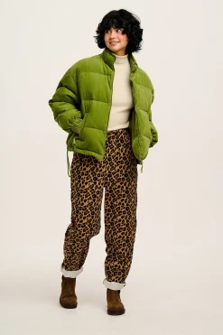 Lucy & Yak Addison - Tapered Twill Trousers in Leopard Print Outlet