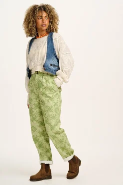 Lucy & Yak Addison - Tapered Twill Trousers in Eldorado Print Fashion