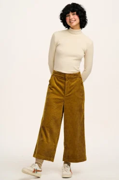 Lucy & Yak Aiden - Roll Neck Knitted Cotton Top in Pearl Best