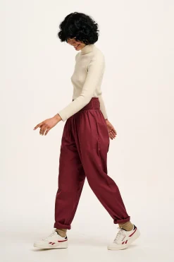 Lucy & Yak Aiden - Roll Neck Knitted Cotton Top in Pearl Best