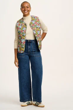 Lucy & Yak Aiden - Roll Neck Knitted Cotton Top in Pearl Best