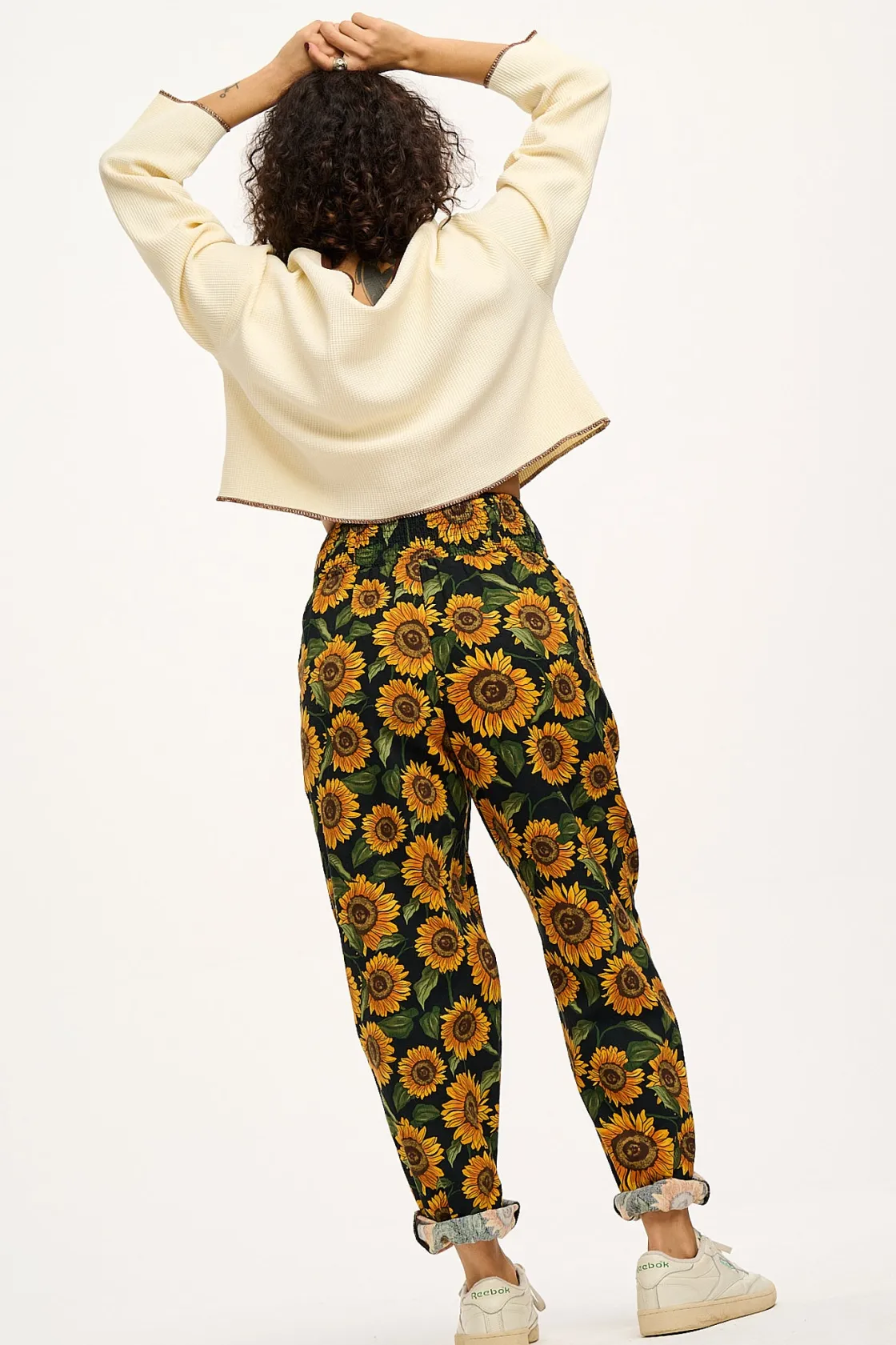 Lucy & Yak Alexa - Cotton Trousers in Sunflower Print Best