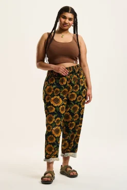 Lucy & Yak Alexa - Cotton Trousers in Sunflower Print Best