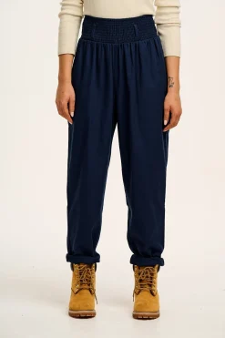 Lucy & Yak Alexa - Cotton Trousers in Varsity Blue Clearance