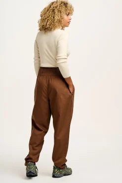 Lucy & Yak Alexa - Cotton Trousers in Cocoa Brown Discount