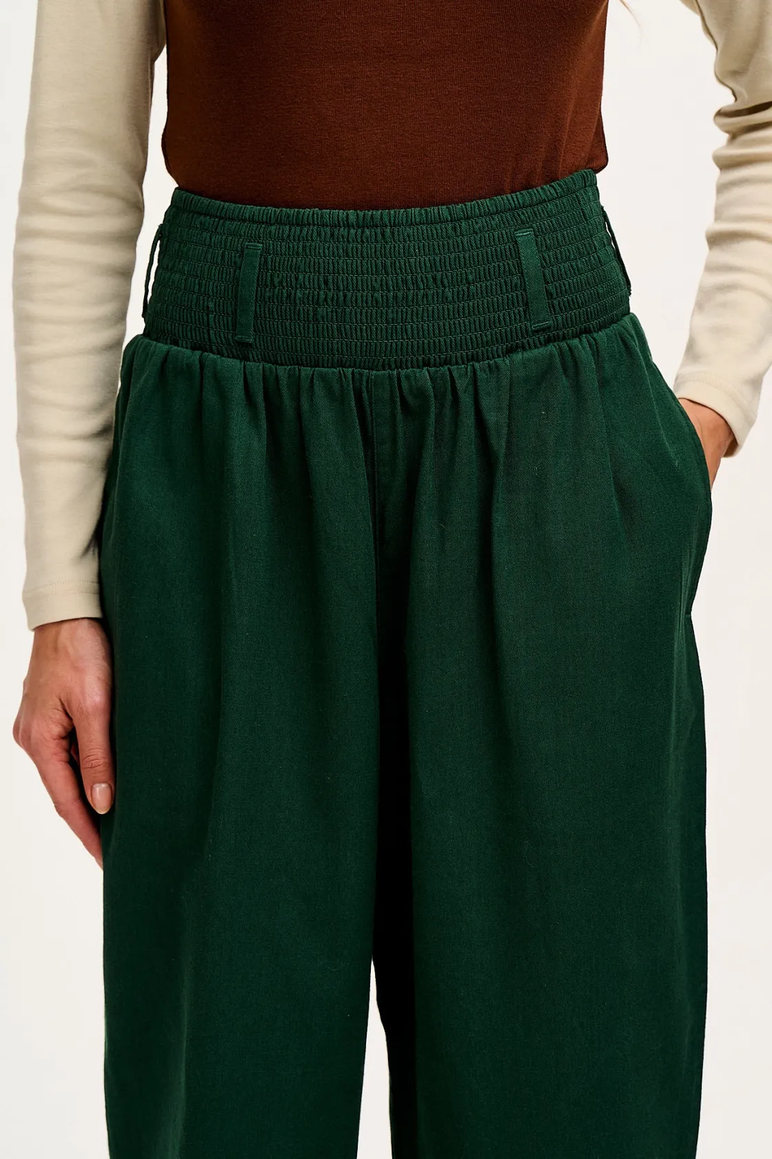 Lucy & Yak Alexa - Cotton Trousers in Posy Green Best