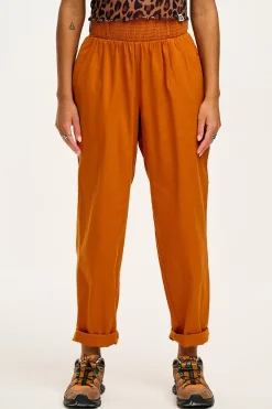 Lucy & Yak Alexa - Cotton Trousers in Hawaiian Sunset Orange Online