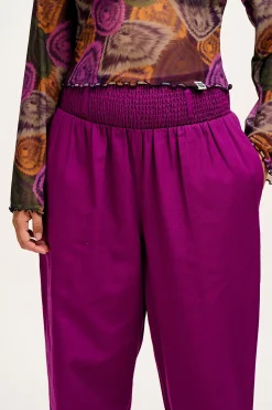 Lucy & Yak Alexa - Cotton Trousers in Hollyhock Purple Sale