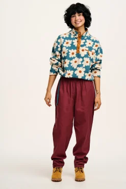 Lucy & Yak Alexa - Cotton Trousers in Merlot Red Best