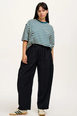 Lucy & Yak Beau - Balloon Brushed Cotton Trousers in Black Fashion