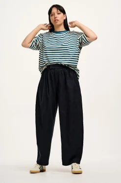 Lucy & Yak Beau - Balloon Brushed Cotton Trousers in Black Fashion