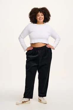 Lucy & Yak Billie - Corduroy Trousers in Black Clearance