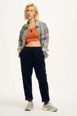 Lucy & Yak Billie - Corduroy Trousers in Sailor Blue Hot