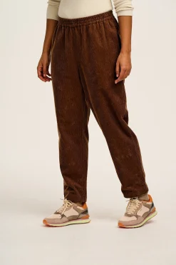 Lucy & Yak Billie - Corduroy Trousers in Oak Brown Hot