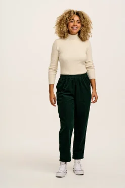 Lucy & Yak Billie - Corduroy Trousers in Posy Green Clearance