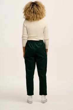 Lucy & Yak Billie - Corduroy Trousers in Posy Green Clearance