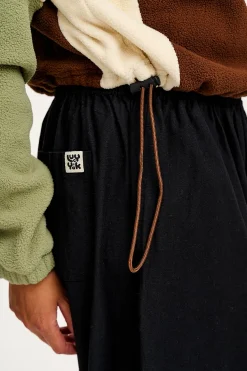 Lucy & Yak Blake - Cropped Polar Fleece in Cocoa, Cream & Sage Sale