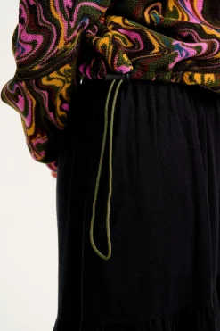 Lucy & Yak Blake - Cropped Polar Fleece in Mineral Swirl Print Outlet