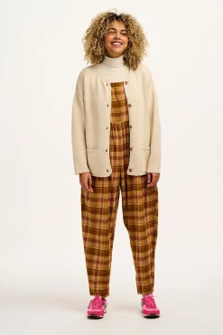 Lucy & Yak Bowie - Sleeveless Brushed Cotton Jumpsuit in Brown Oakley Tartan Discount