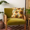 Lucy & Yak Bruna - Cushion Cover in Cream Sunflower Print Sale
