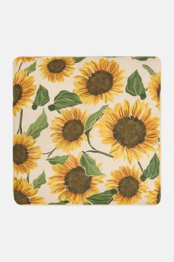 Lucy & Yak Bruna - Cushion Cover in Cream Sunflower Print Sale