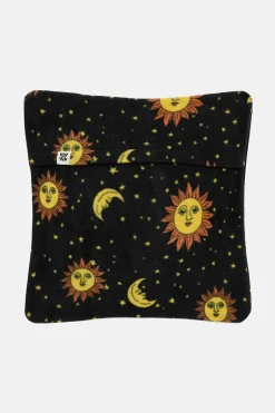 Lucy & Yak Bruna - Polar Fleece Cushion Cover in Black Orion Print Clearance