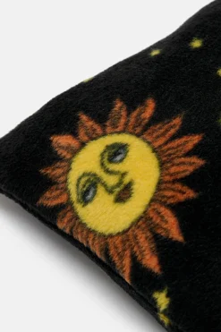 Lucy & Yak Bruna - Polar Fleece Cushion Cover in Black Orion Print Clearance