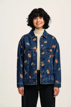Lucy & Yak Callaway - Denim Jacket with Rose Embroidery Sale
