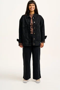 Lucy & Yak Callaway - Trucker Cotton Jacket in Washed Black Denim Outlet
