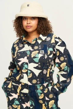 Lucy & Yak Carmen - Corduroy Jumpsuit in Skylar Print Clearance