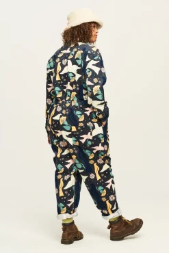 Lucy & Yak Carmen - Corduroy Jumpsuit in Skylar Print Clearance