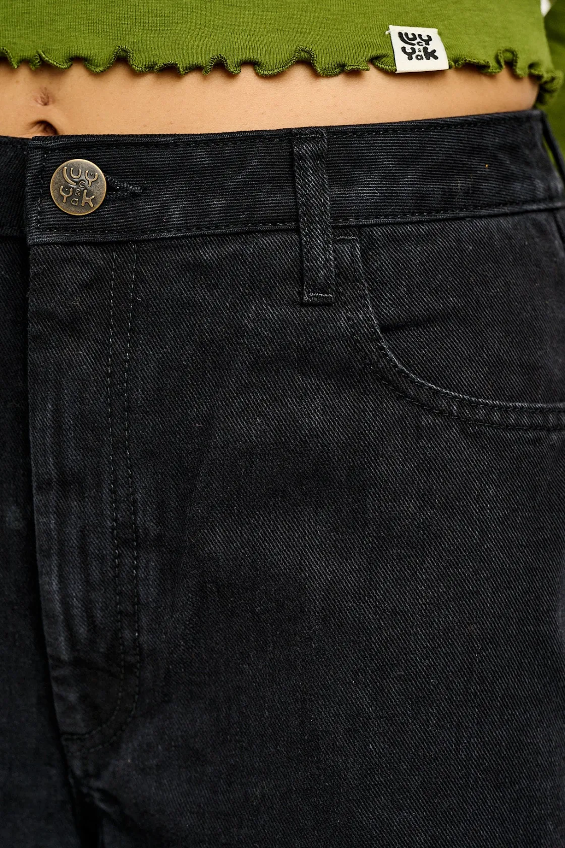 Lucy & Yak Carter - High Waisted Jeans in Black Wash Best