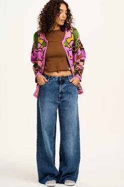 Lucy & Yak Carter - High Waisted Jeans in Vintage Wash Blue Hot