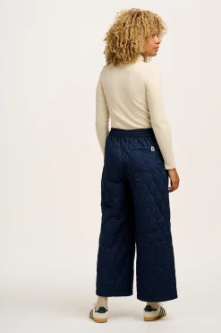 Lucy & Yak Chester - Quilted Cotton Trousers in Varsity Blue Outlet