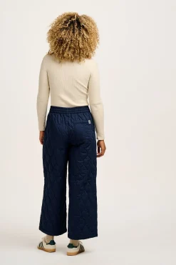 Lucy & Yak Chester - Quilted Cotton Trousers in Varsity Blue Outlet