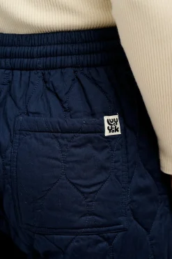 Lucy & Yak Chester - Quilted Cotton Trousers in Varsity Blue Outlet