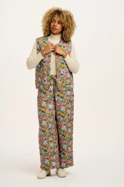 Lucy & Yak Chester - Quilted Cotton Trousers in Elsinore Floral Print Fashion