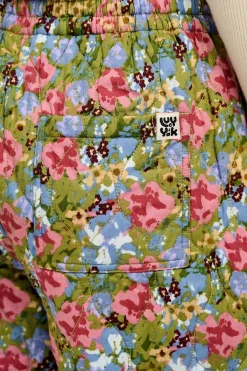 Lucy & Yak Chester - Quilted Cotton Trousers in Elsinore Floral Print Fashion