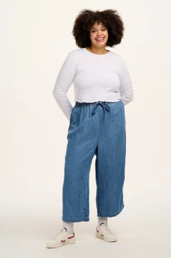 Lucy & Yak Chuck - Cotton & Hemp Trousers in Mid Wash Blue Online